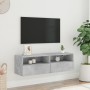 Mueble de pared TV madera ingeniería gris hormigón 100x30x30 cm de , Muebles TV - Ref: Foro24-836888, Precio: 54,07 €, Descue...