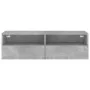 Wall-mounted TV unit in gray concrete engineered wood, 100x30x30 cm by , TV Furniture - Ref: Foro24-836888, Price: 53,30 €, D...