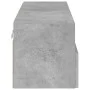Wall-mounted TV unit in gray concrete engineered wood, 100x30x30 cm by , TV Furniture - Ref: Foro24-836888, Price: 53,30 €, D...