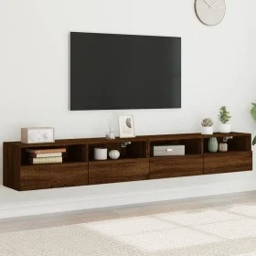 Muebles de pared para TV 2 uds madera roble marrón 100x30x30 cm de , Muebles TV - Ref: Foro24-836895, Precio: 110,85 €, Descu...
