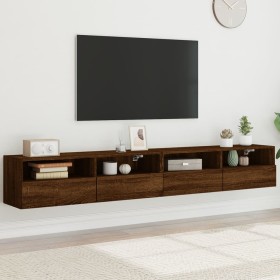 Wandmöbel für TV 2 Stück braunes Eichenholz 100x30x30 cm von , TV-Möbel - Ref: Foro24-836895, Preis: 118,50 €, Rabatt: %