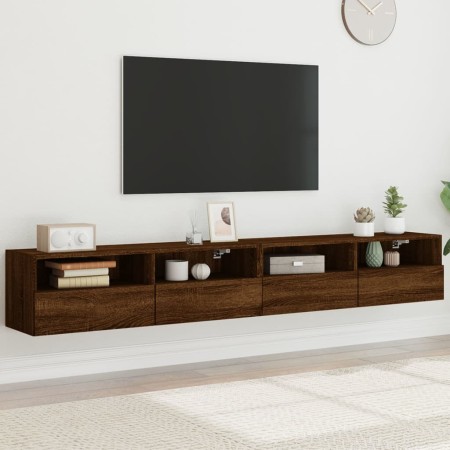 Wandmöbel für TV 2 Stück braunes Eichenholz 100x30x30 cm von , TV-Möbel - Ref: Foro24-836895, Preis: 118,50 €, Rabatt: %