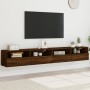 Wandmöbel für TV 2 Stück braunes Eichenholz 100x30x30 cm von , TV-Möbel - Ref: Foro24-836895, Preis: 118,50 €, Rabatt: %