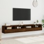 Wandmöbel für TV 2 Stück braunes Eichenholz 100x30x30 cm von , TV-Möbel - Ref: Foro24-836895, Preis: 118,50 €, Rabatt: %