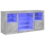 Sideboard with LED lights in concrete gray 142.5x37x67 cm by , Sideboards - Ref: Foro24-3209089, Price: 174,47 €, Discount: %