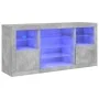 Sideboard with LED lights in concrete gray 142.5x37x67 cm by , Sideboards - Ref: Foro24-3209089, Price: 169,38 €, Discount: %