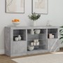 Sideboard with LED lights in concrete gray 142.5x37x67 cm by , Sideboards - Ref: Foro24-3209089, Price: 174,47 €, Discount: %