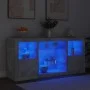 Sideboard with LED lights in concrete gray 142.5x37x67 cm by , Sideboards - Ref: Foro24-3209089, Price: 169,38 €, Discount: %