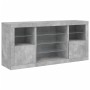 Sideboard with LED lights in concrete gray 142.5x37x67 cm by , Sideboards - Ref: Foro24-3209089, Price: 174,47 €, Discount: %