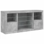 Sideboard with LED lights in concrete gray 142.5x37x67 cm by , Sideboards - Ref: Foro24-3209089, Price: 169,38 €, Discount: %
