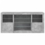 Sideboard with LED lights in concrete gray 142.5x37x67 cm by , Sideboards - Ref: Foro24-3209089, Price: 174,47 €, Discount: %