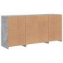 Sideboard with LED lights in concrete gray 142.5x37x67 cm by , Sideboards - Ref: Foro24-3209089, Price: 174,47 €, Discount: %