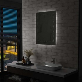 Espejo de pared de baño con LED 60x80 cm