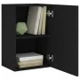 Engineered wood black wall TV stand 40.5x30x60 cm by , TV Furniture - Ref: Foro24-836912, Price: 43,64 €, Discount: %