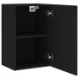 Engineered wood black wall TV stand 40.5x30x60 cm by , TV Furniture - Ref: Foro24-836912, Price: 43,64 €, Discount: %
