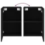 Engineered wood black wall TV stand 40.5x30x60 cm by , TV Furniture - Ref: Foro24-836912, Price: 43,64 €, Discount: %