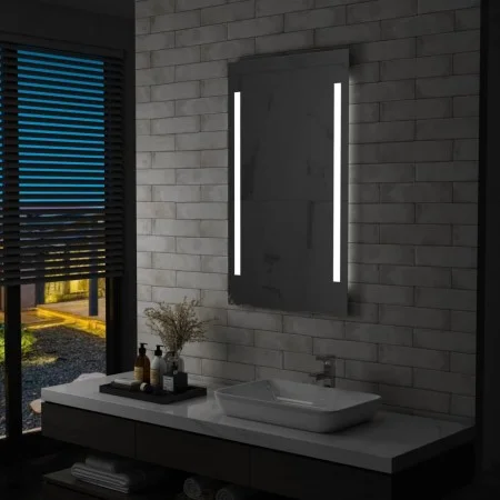 Espejo de pared de baño con LED 60x100 cm de vidaXL, Espejos - Ref: Foro24-144704, Precio: 79,82 €, Descuento: %