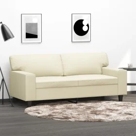 2-seater cream-colored synthetic leather sofa, 140 cm by , Sofas - Ref: Foro24-359418, Price: 229,73 €, Discount: %