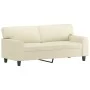 2-seater cream-colored synthetic leather sofa, 140 cm by , Sofas - Ref: Foro24-359418, Price: 229,73 €, Discount: %