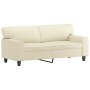 Sofá de 2 plazas de cuero sintético color crema 140 cm de , Sofás - Ref: Foro24-359418, Precio: 237,05 €, Descuento: %