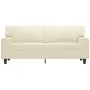2-seater cream-colored synthetic leather sofa, 140 cm by , Sofas - Ref: Foro24-359418, Price: 229,73 €, Discount: %