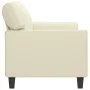 2-seater cream-colored synthetic leather sofa, 140 cm by , Sofas - Ref: Foro24-359418, Price: 229,73 €, Discount: %