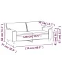 2-seater cream-colored synthetic leather sofa, 140 cm by , Sofas - Ref: Foro24-359418, Price: 229,73 €, Discount: %