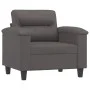 Sillón cuero sintético gris 60 cm de , Sofás - Ref: Foro24-359575, Precio: 158,47 €, Descuento: %