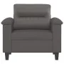 Sillón cuero sintético gris 60 cm de , Sofás - Ref: Foro24-359575, Precio: 158,47 €, Descuento: %