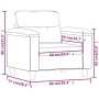 Kunstleder Sessel grau 60 cm von , Sofas - Ref: Foro24-359575, Preis: 160,83 €, Rabatt: %