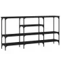 Black engineered wood console table 160x29x80 cm by , Side tables - Ref: Foro24-839063, Price: 89,78 €, Discount: %