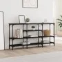 Black engineered wood console table 160x29x80 cm by , Side tables - Ref: Foro24-839063, Price: 89,78 €, Discount: %
