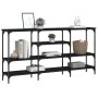Black engineered wood console table 160x29x80 cm by , Side tables - Ref: Foro24-839063, Price: 90,74 €, Discount: %