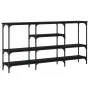 Black engineered wood console table 160x29x80 cm by , Side tables - Ref: Foro24-839063, Price: 89,78 €, Discount: %