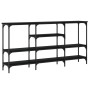 Konsolentisch aus schwarzem Holzwerkstoff 160x29x80 cm von , Seitentische - Ref: Foro24-839063, Preis: 90,74 €, Rabatt: %