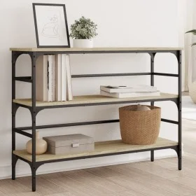 Engineered wood Sonoma oak console table 100x32x75 cm by , Side tables - Ref: Foro24-839049, Price: 60,88 €, Discount: %
