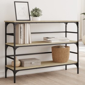 Mesa consola madera de ingeniería roble Sonoma 100x32x75 cm de , Mesas auxiliares - Ref: Foro24-839049, Precio: 61,64 €, Desc...