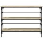Engineered wood Sonoma oak console table 100x32x75 cm by , Side tables - Ref: Foro24-839049, Price: 61,64 €, Discount: %