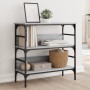 Engineered wood gray Sonoma console table 75x32x75 cm by , Side tables - Ref: Foro24-839056, Price: 51,20 €, Discount: %