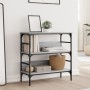 Engineered wood gray Sonoma console table 75x32x75 cm by , Side tables - Ref: Foro24-839056, Price: 51,20 €, Discount: %