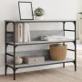Engineered wood gray Sonoma console table 100x32x75 cm by , Side tables - Ref: Foro24-839061, Price: 64,67 €, Discount: %