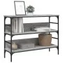 Engineered wood gray Sonoma console table 100x32x75 cm by , Side tables - Ref: Foro24-839061, Price: 64,67 €, Discount: %
