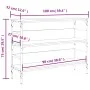Engineered wood gray Sonoma console table 100x32x75 cm by , Side tables - Ref: Foro24-839061, Price: 64,67 €, Discount: %