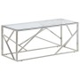 Mesa de centro plateada acero inoxidable y vidrio templado de , Mesas de centro - Ref: Foro24-349937, Precio: 146,51 €, Descu...