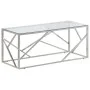 Silberner Couchtisch aus Edelstahl und gehärtetem Glas von , Couchtisch - Ref: Foro24-349937, Preis: 143,97 €, Rabatt: %