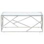 Mesa de centro plateada acero inoxidable y vidrio templado de , Mesas de centro - Ref: Foro24-349937, Precio: 146,51 €, Descu...
