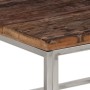 Mesa de centro de acero inoxidable plateado y madera maciza de , Mesas de centro - Ref: Foro24-349949, Precio: 136,45 €, Desc...