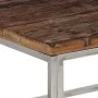 Mesa de centro de acero inoxidable plateado y madera maciza de , Mesas de centro - Ref: Foro24-349949, Precio: 134,82 €, Desc...