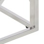 Mesa de centro de acero inoxidable plateado y madera maciza de , Mesas de centro - Ref: Foro24-349949, Precio: 136,45 €, Desc...