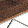 Mesa de centro de acero inoxidable plateado y madera maciza de , Mesas de centro - Ref: Foro24-349949, Precio: 136,45 €, Desc...